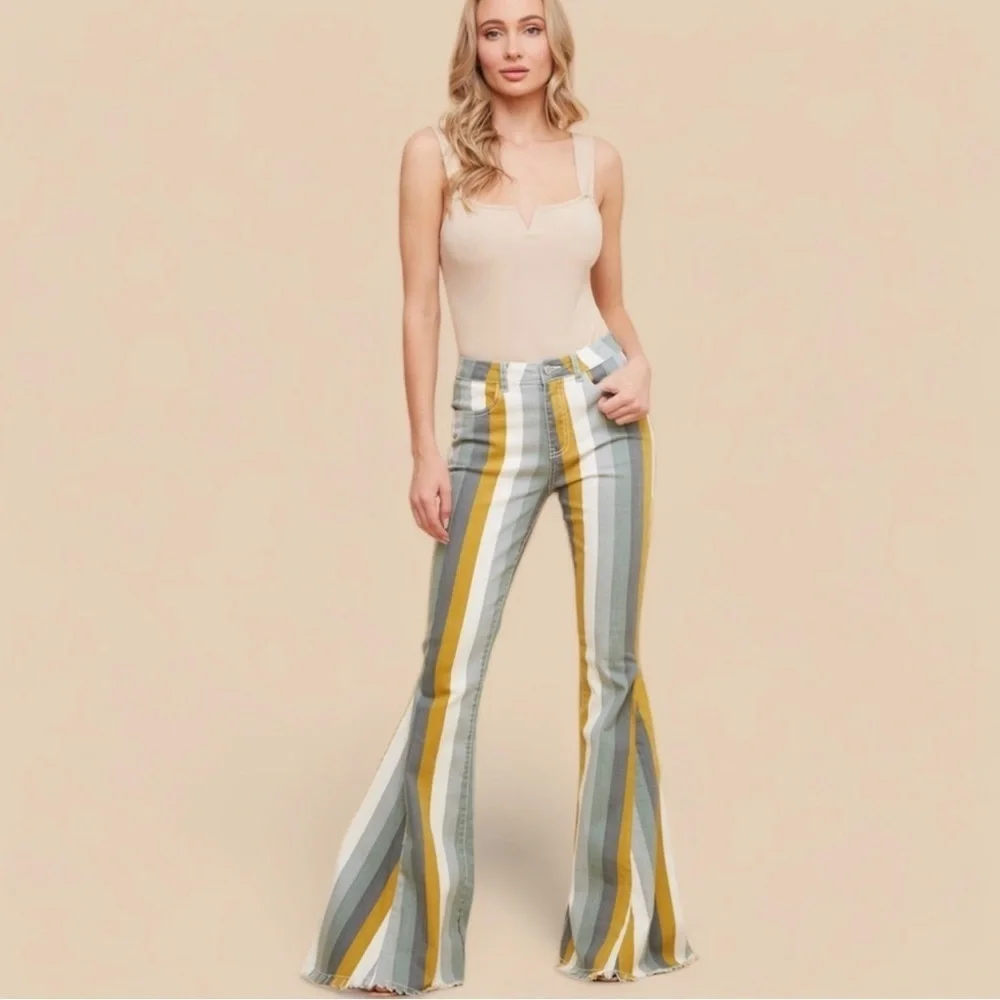 Retro Stripe Bell Bottoms ✌️☮️
